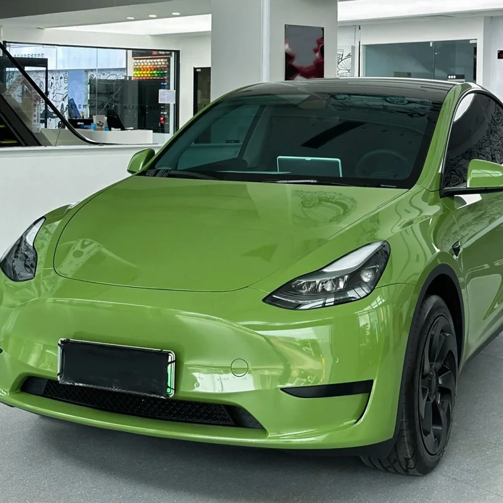 Car Sticker Racing Green Auto Wrapping Film Color Change Vinyl Film PET Bubble Free Car Decoration Accessories PVC Auto Decals