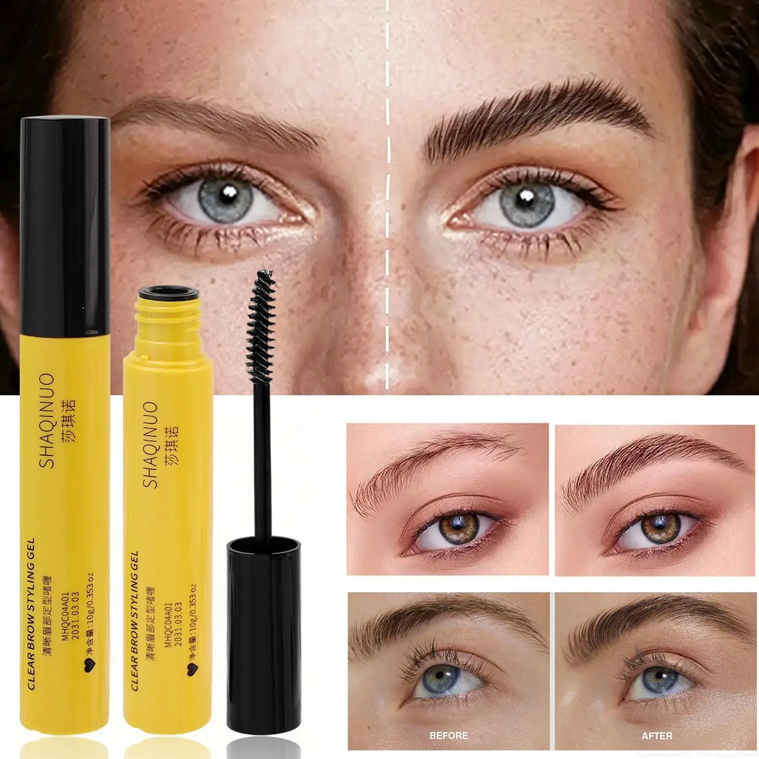 3D Eyebrow Gel Wild Eyebrow Setting Cream Eyebrow Makeup Styling Glue Silky Transparent Water Feeling Texture Brow Shaping Gel