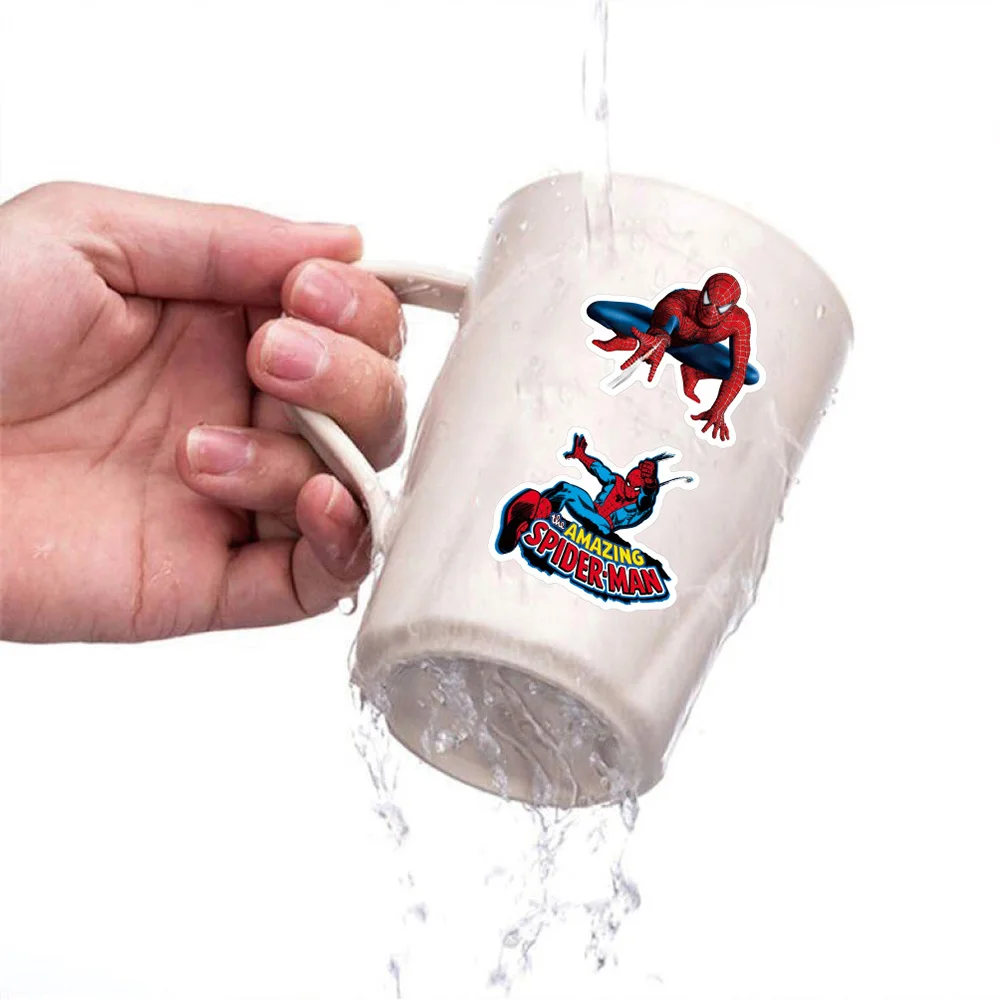 10/30/50pcs Disney Marvel Spiderman Cartoon Stickers for Laptop Skateboard Phone Luggage Graffiti Waterproof Kids Sticker Packs