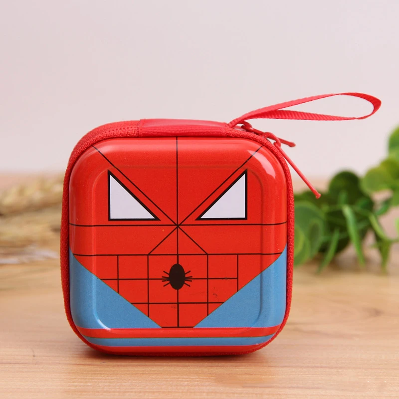 Marvel Spider-Man Across The Spider-Verse Coin Purses New Movie PVC Captain America Iron Man Headphones Storage Bags Mini Wallet