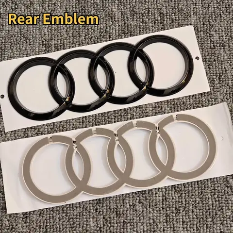 2025 핫카 프론트 그릴 4링 엠블럼 (아우디 A3 A4 A5 A6 A7 A8 TT S3 S4 S5 S6 RS3 RS4 RS5 RS6 Q3 Q5 Q7 리어 트렁크 배지)