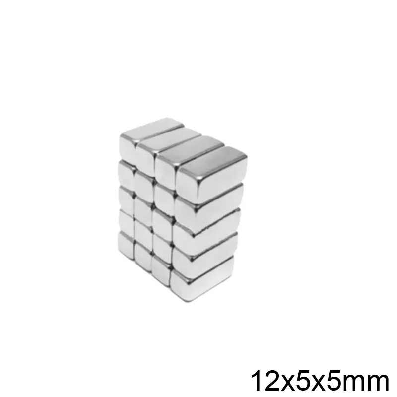 12x5x5 mm Block Powerful Magnet sheet N35 Super Stong Neodymium Magnet 12mm x 5mm x 5mm NdFeB Permanent Magnet 12*5*5