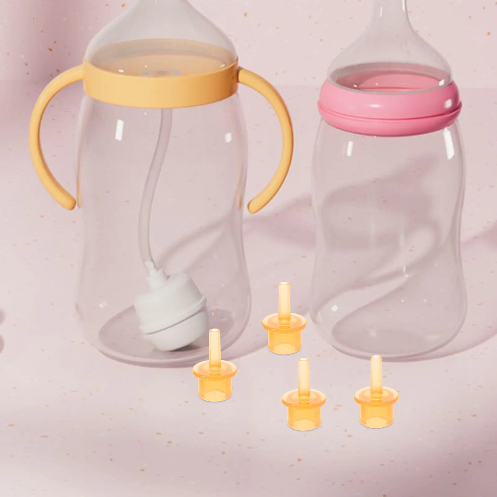 

50Pcs Spout Adapter Baby Bottle Replacement Conversion Infant Bottle Adapter for Learner Cups Toddler Drinking Spout Replacement