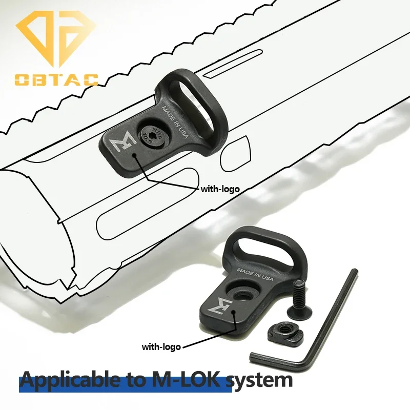 Airsoft Tactic Steel CQD Strap Sling Mount QD Sling Mount Adapter M-LOK Rail Single-Point Sling Hunting Weapons Accessories