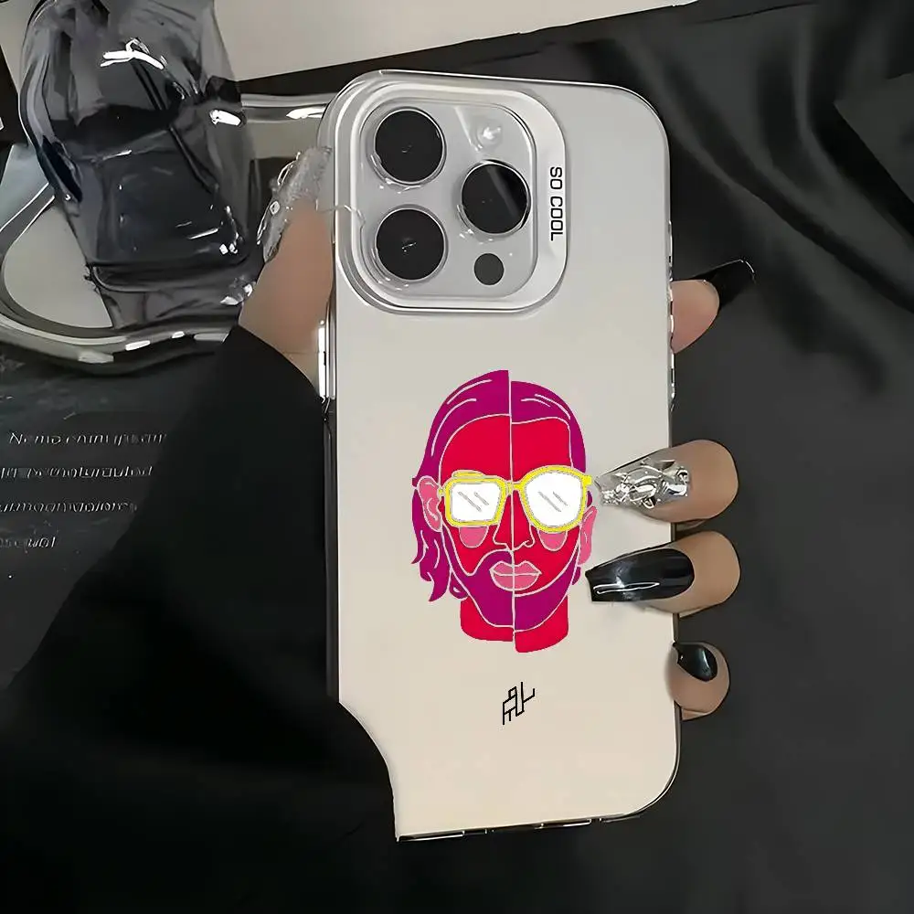 Popular PNL QLF rapero cantante Funda de teléfono para IPhone 16 15 14 13 12 11 Pro Max blanco mate láser metálico Aurora Funda