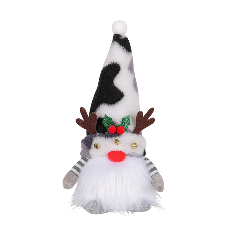 AA80-Navidad Gnomo muñeca astas con luces muñeca Rudolph adornos enanos luminosos para el hogar regalos de Navidad de Año Nuevo