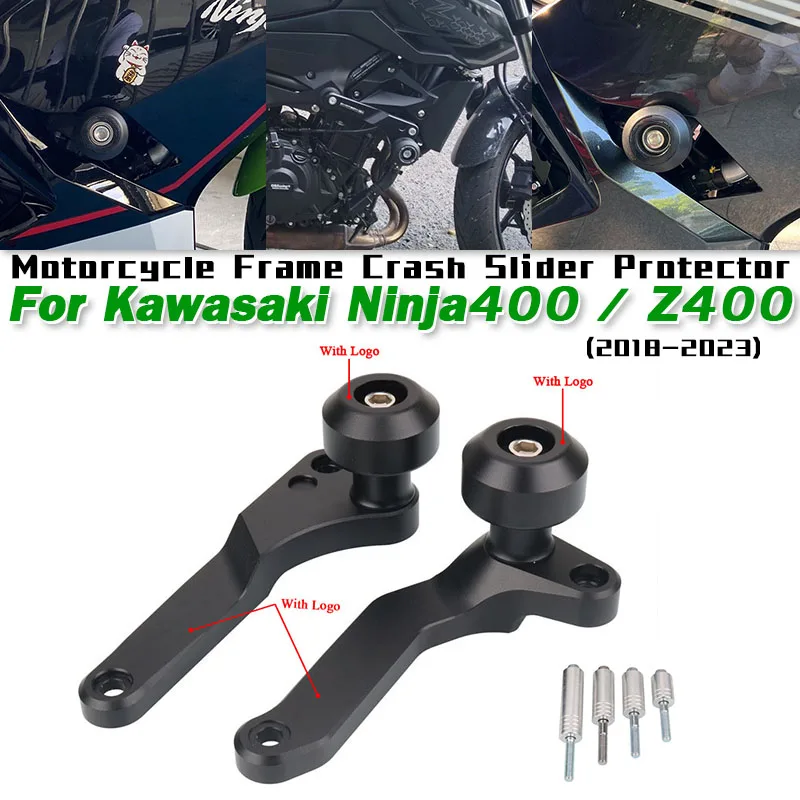 

For Kawasaki Ninja 400 / Z400 2018-2023 Motorcycle Frame Crash Slider Protector Pads Engine Anti-falling Protection Crash Pads