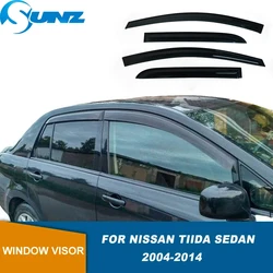 Weathershields For Nissan Tiida Sedan 2004 2005 2006 2007 2008 2009 2010 2011 2012 2013 2014 Window Visor Rain Guard Deflector