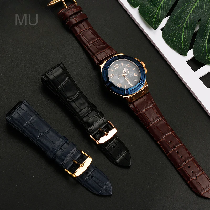 For Guess Top Layer Cowhide Watch Strap W0040G3 W0040G5 W0247G3 High Quality Genuine Leather Watchbands