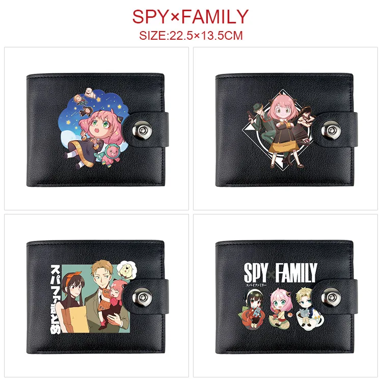 SPY×FAMILY Anime Cartoon Portable Snap Wallet Folding Short Coin Purse Male or Female