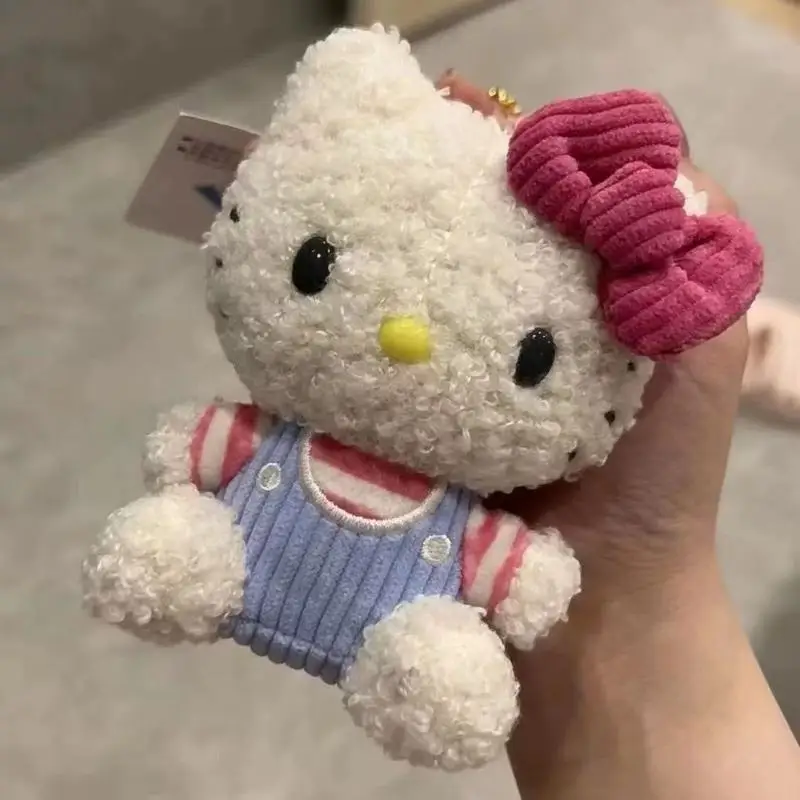 anime   Hello Kitty   juguetes de peluche   Colgante de llavero   Kawaii   relleno de algodón pp   Muñeca de 10CM   Decoración de embalaje de libros de pareja.   Regalos navideños