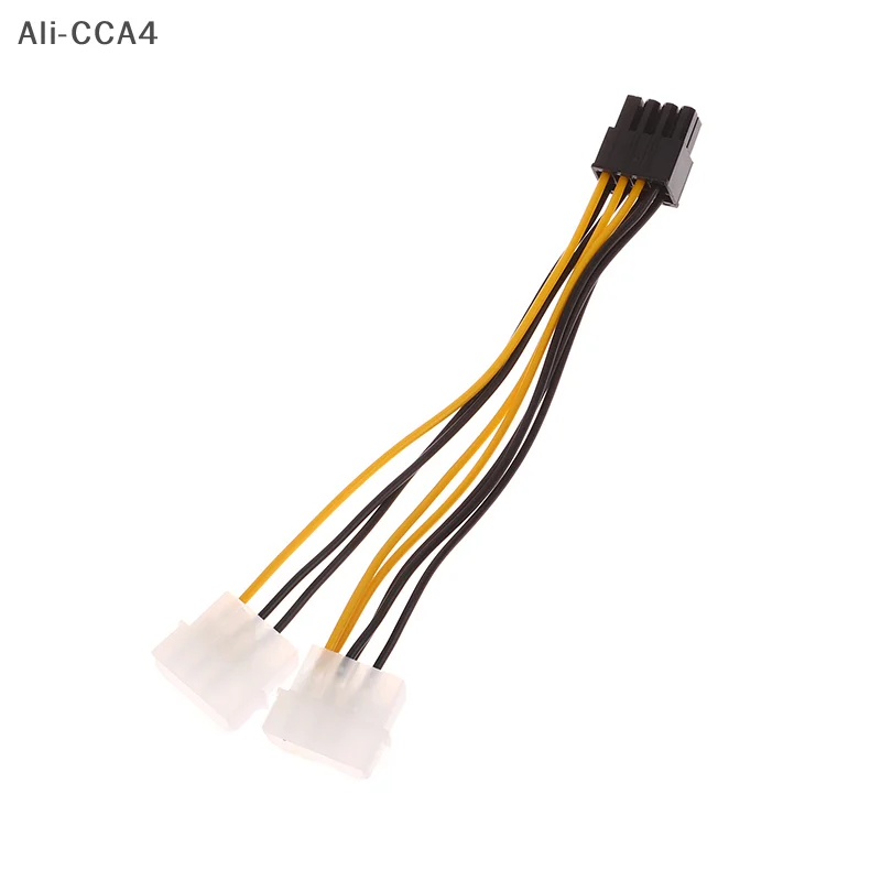 

CCA4-1Pc 17cm Dual 4Pin To 8Pin Video Card Power Cord Y Shape 8 Pin PCI Express To Dual 4 Pin Graphics Card Power Cable
