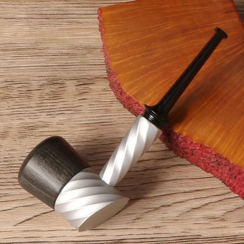 1set Tobacco Pipe With Accessories 9mm Flue Bubinga Wooden Smoking Pipe Novel Design Wood Tobacco Pipe Gift For Men