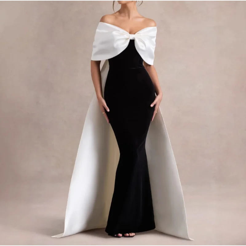 

Элегантное длинное вечернее платье русалки по индивидуальному заказу со шлейфом для особых мероприятий, свадебной гала-вечеринки, выпускного вечера