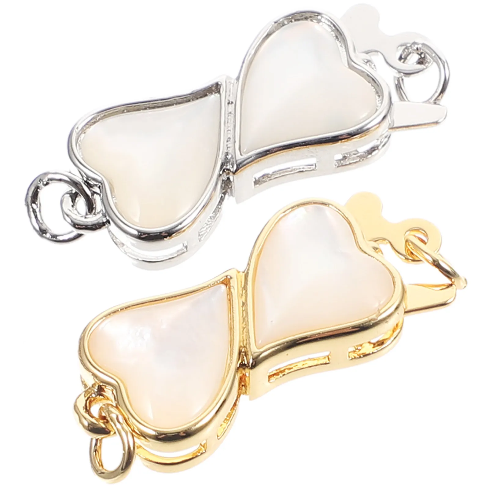 

2Pcs Pearl Necklace Clasp Copper Jewelry Clasp Connector for Necklace Bracelet DIY Craft Elegant Simple Structure Easy Install