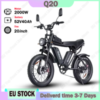 Ridstar Electric Bicycle 2000W Dual Motor 52V40AH Dual Battery Hydraulic Brake E-bike 20*4-inch Fat Tire Mountain Electric Bike