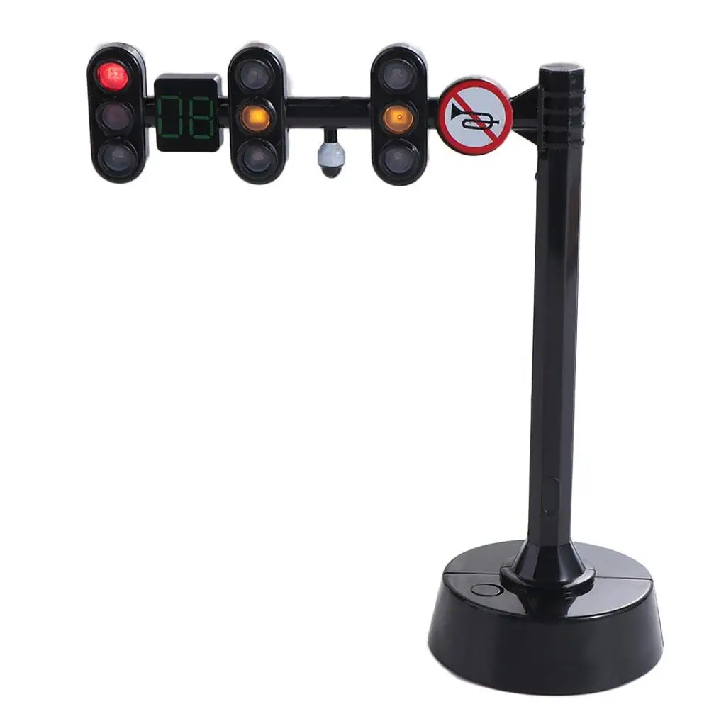 

Safety Traffic Toy Light Signs Model Traffic Mini Stop Model Toys ABS Accessories Traffic Light Building Blocks Kids Gift