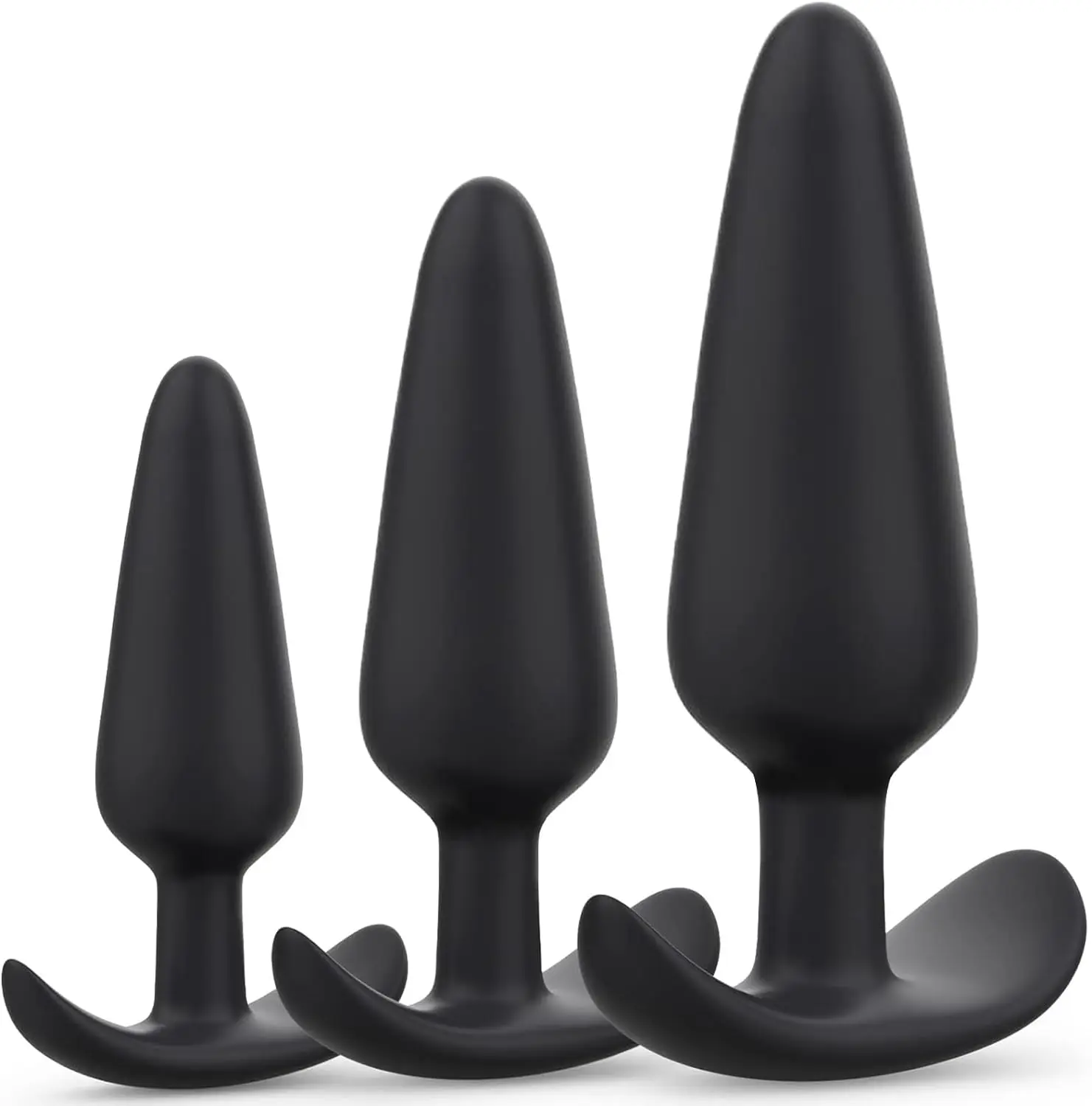 

3 Pcs Silicone Sex Toys with Flared Base Anal Butt Trainer Kit for Beginners Advanced Users Anal Butt Plug