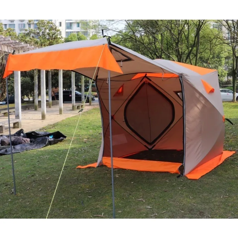 

Season Pop-Up Winter Ice Fishing Tent/Ice Cube Instant Shelter for Two, Ice Shelter, Pop-Up Ice Fishing Tent