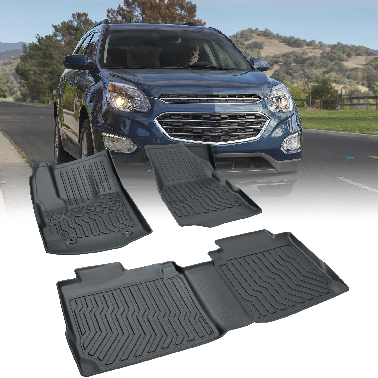 

TPE Rubber Car Floor Mats For 12-17 Equinox & GMC Terrain/Terrain Denali