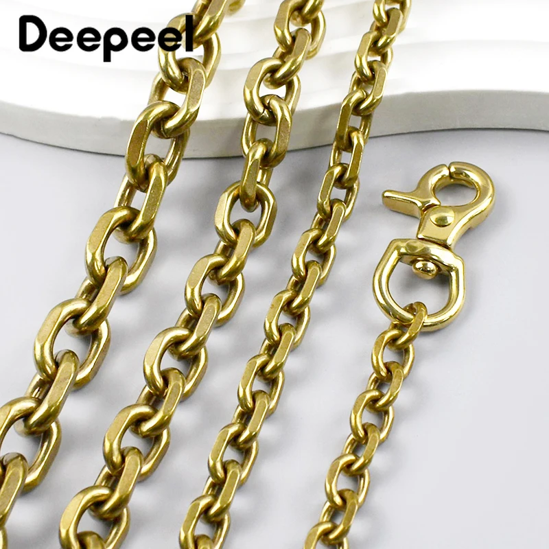 50/100 سنتيمتر الصلبة النحاس سلسلة معدنية الجينز السراويل حقيبة بحزام حزام محفظة حقيبة يد ديكور سلاسل ربط مشبك إكسسوارات الأجزاء الداخلية للكمبيوتر ذاتية الصنع #6