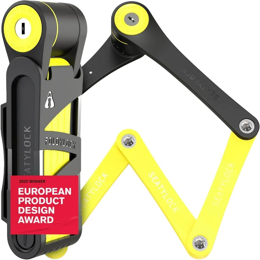 

FoldyLock Compact Folding Bike Lock Award Winning Patented Lightweight High Security Bicycle Lock Heavy Duty Anti Theft Smart S