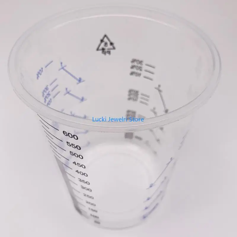 

193E 50Pcs Disposable Clear Graduated Plastic Mixing Cups for Paint UV Resin Epoxy