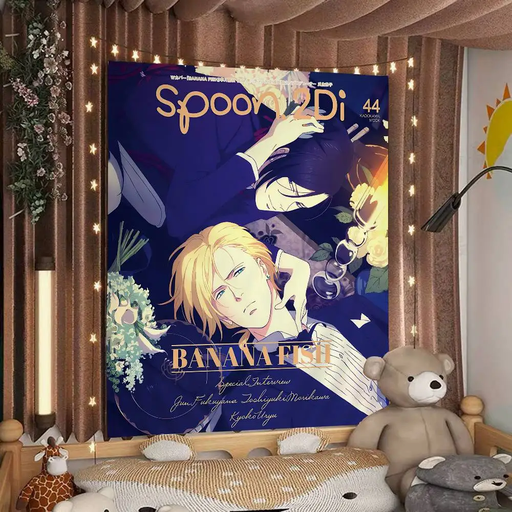 

Banana Fish Anime DIY Wall Tapestry Hanging Tarot Hippie Wall Rugs Dorm Home Decor