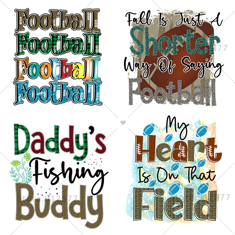 Vinyl Stickers Football Vibes LIfe Sports Big Bowl My Heart is On that Feild Game Day It's a Football Kinda Day Love DIY