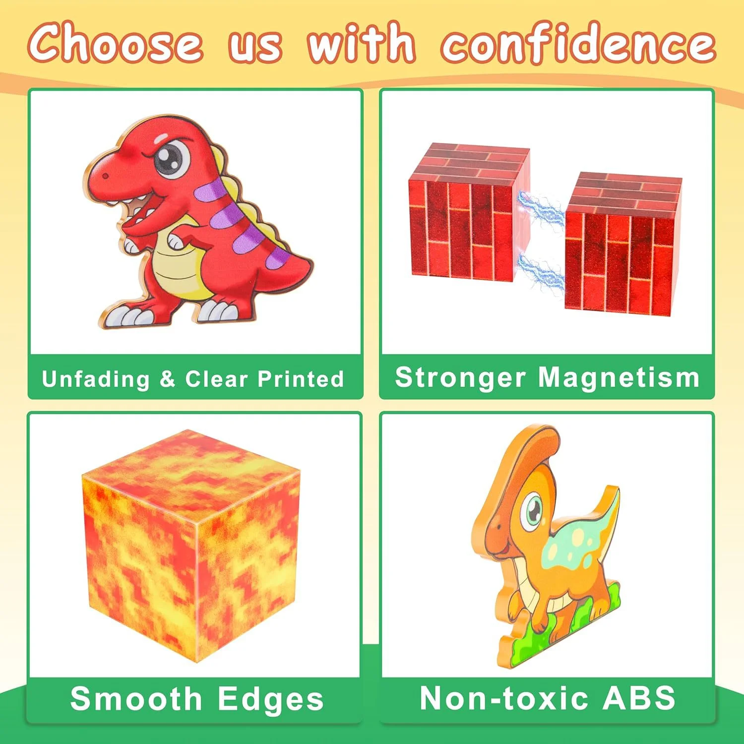 Conjunto de telhas magnéticas do parque de dinossauros-brinquedos de aprendizagem de haste para crianças, blocos de construção montessori brinquedo educacional de montagem diy