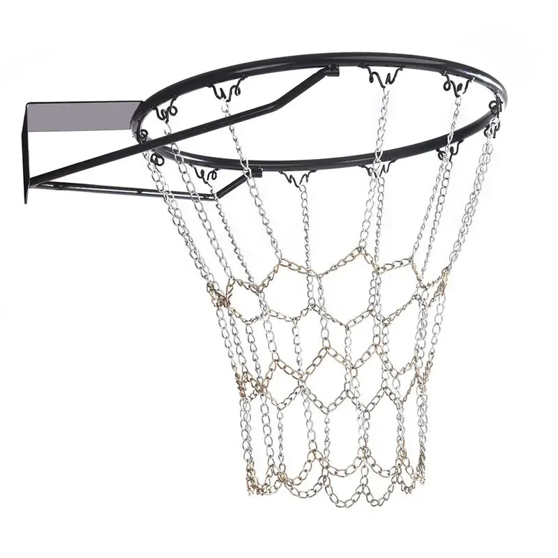 

Steel Chain Basketball Net Professional Basketball Rim Chain Net Durable Not Rust for All-weather Basketball Training Equipment