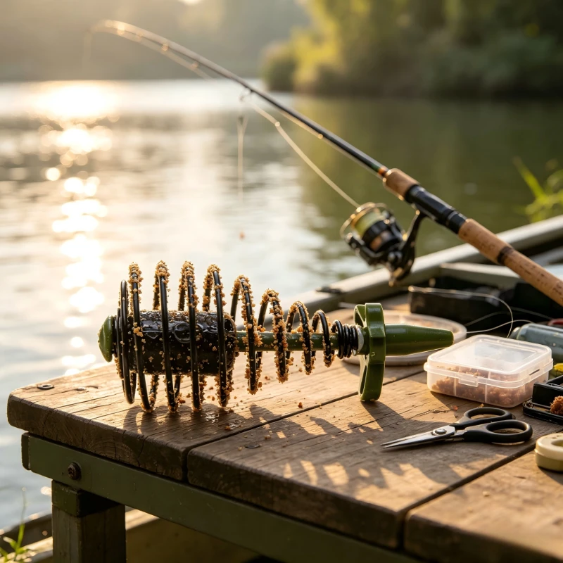 2pcs Inline Spring Carp Feeder 30g 40g 50g 60g Weighted Bait Cage Positioning Bait Holder Carp Fishing Tackle Feeder Nesting view 6