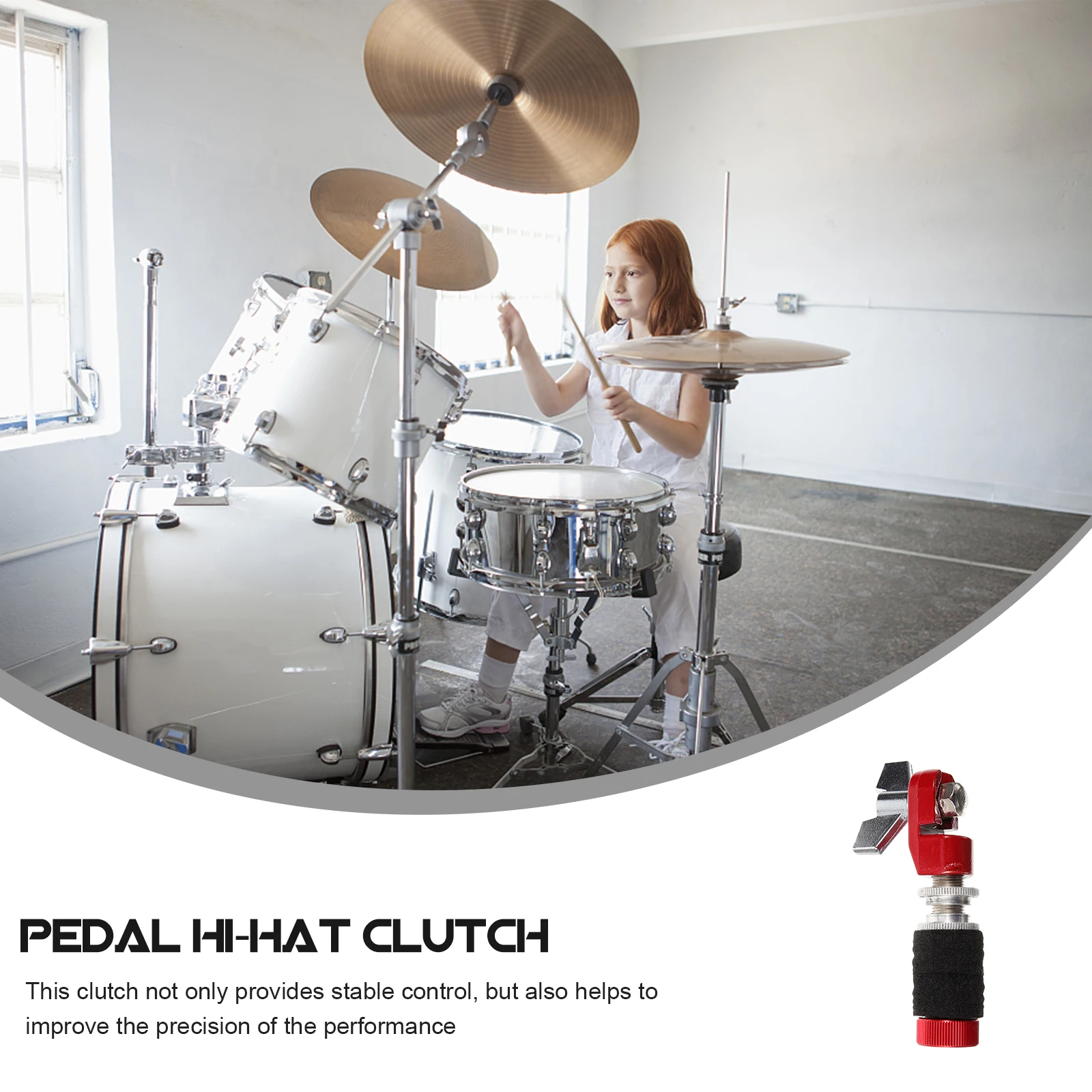 

Hi Hat Drum Replacement Jazz Cymbal Replacement Clutch Hi Hat Metal Stand Post Parts Red Durable Stable Reliable Performance