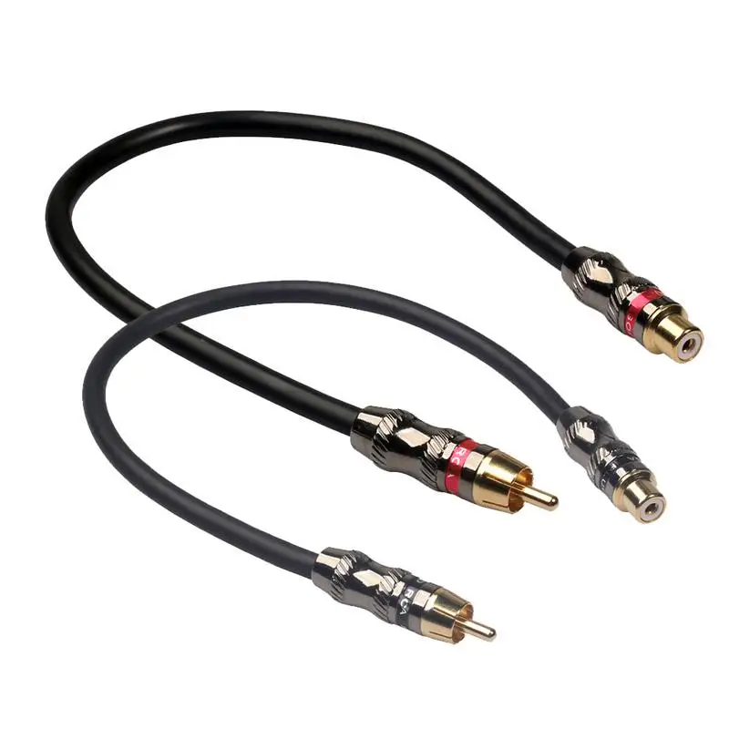 1 Feet RCA Adapter Audio Stereo Cable Hi-fi Sound Cable Extension for Tv to Surround Sound CDs Player to Amplifier