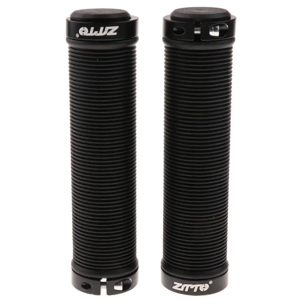 MTB Mountain Bike Handlebar Grips Silicone Gel Lock on Anti slip Ergonomic Handle Bar Grips & End Plugs