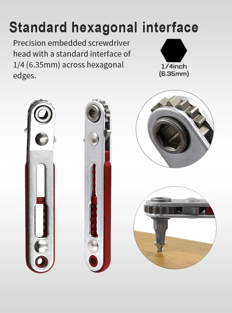 Right Angle Screwdriver Set Mini Ratcheting 90 Degree Offset Screwdriver Pocket Low Profile Ratchet Wrench Bit Socket Set image 4