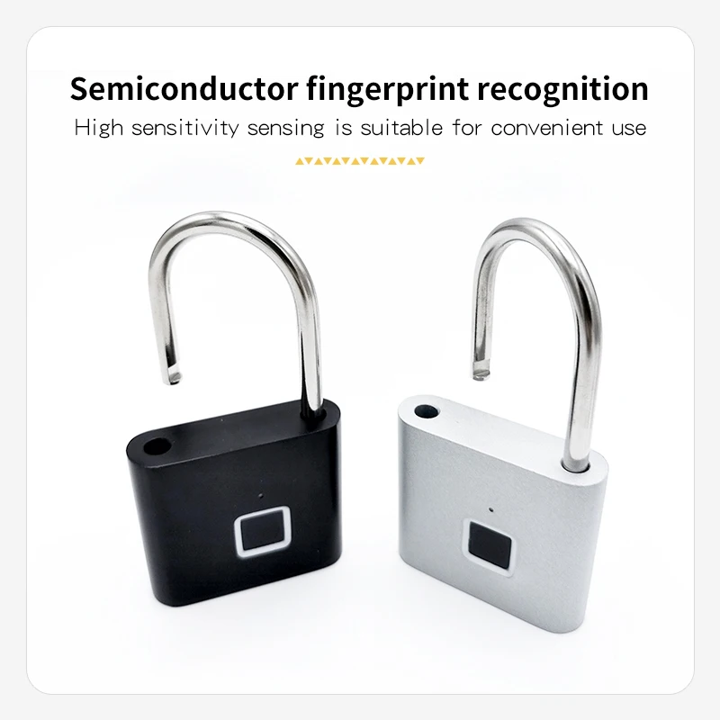 Intelligent Fingerprint Padlock Outdoor Waterproof And Rust-Proof Padlock Intelligent Electronic Padlock Door Anti-Theft Passwor