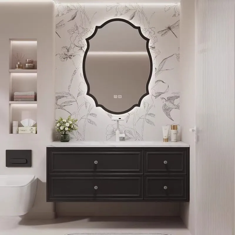 

Керамическая интегрированная раковина-умывальник, комбинация с тумбой для ванной, умывальник для ванной комнаты