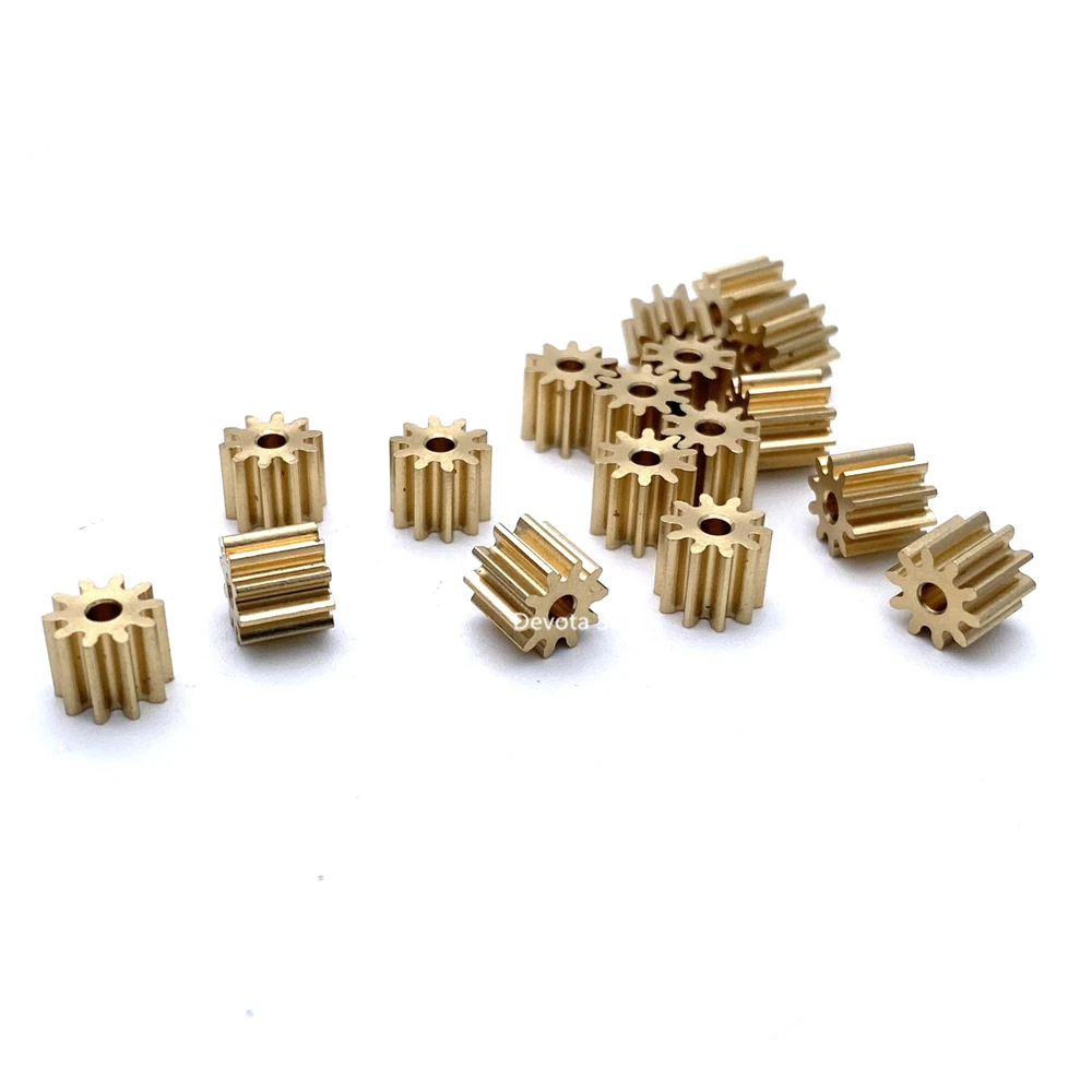 0.6M 8/9/10/11/12/13/17 Teeth 2/3/5mm Copper Gear DIY Model Metal Parts