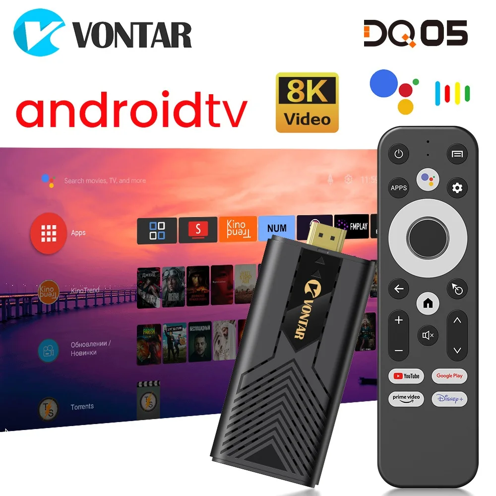 

ТВ-флешка VONTAR DQ05, 4 + 32 ГБ, Android 13, 4K, 60 кадров/с