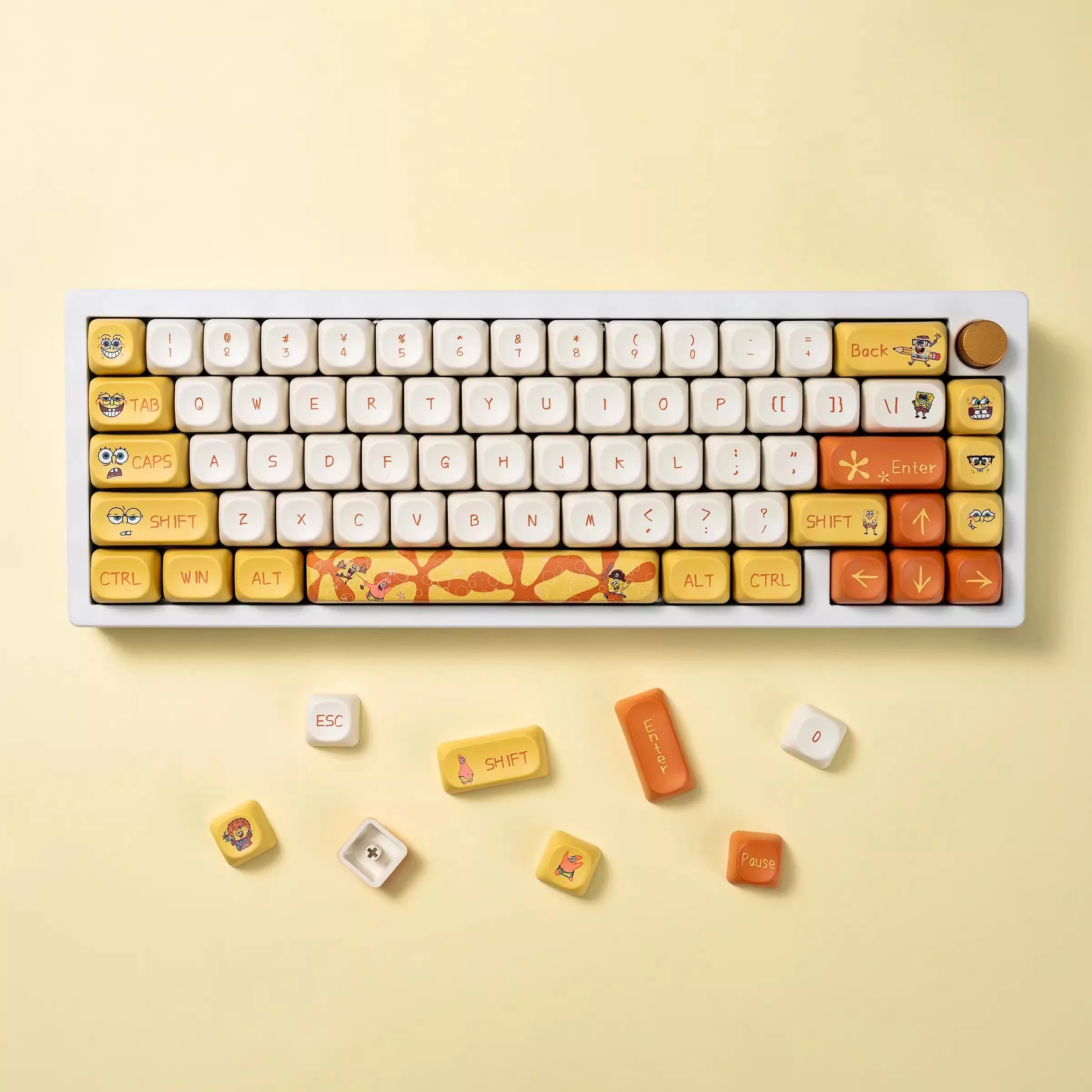 Payson-Capuchons de touches de clavier SBSP, PBT Dye Subbed, Anime Cartoon Cute Keycap, MX Switch, Clavier mécanique, Profil MOA, 117 prédire par ensemble