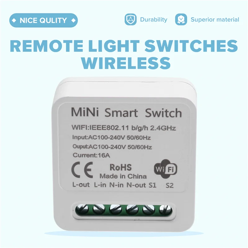 F-T Mini Smart Wi-Fi релейный переключатель, модуль таймера «сделай сам», приложение Smart Life/Tuya, беспроводной пульт дистанционного управления