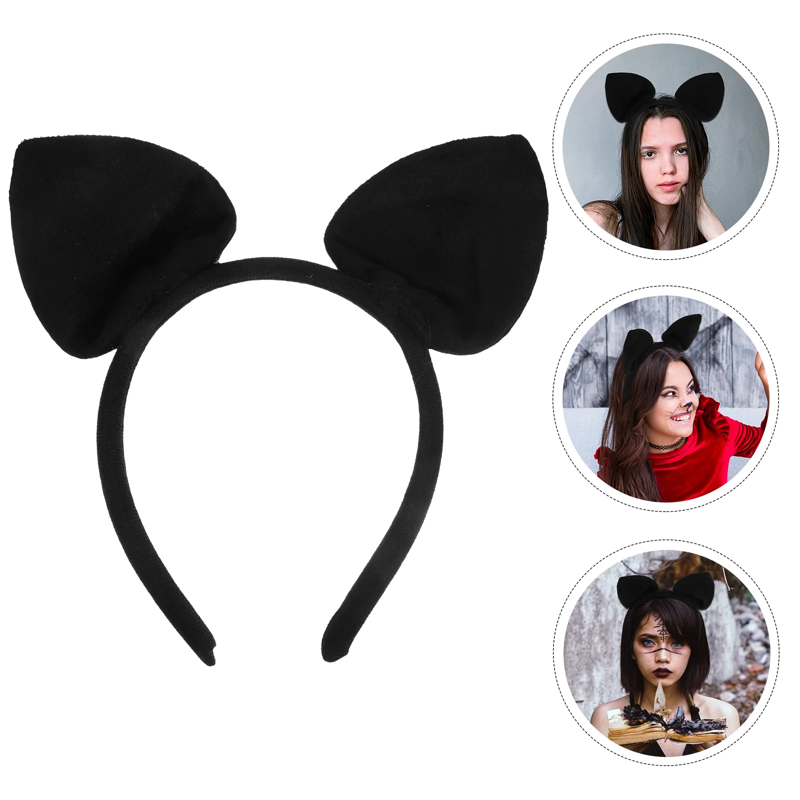 3 Pcs Flash Bat Ears Headband Woman Breathable Sleeves Observation Fabric Women Animal