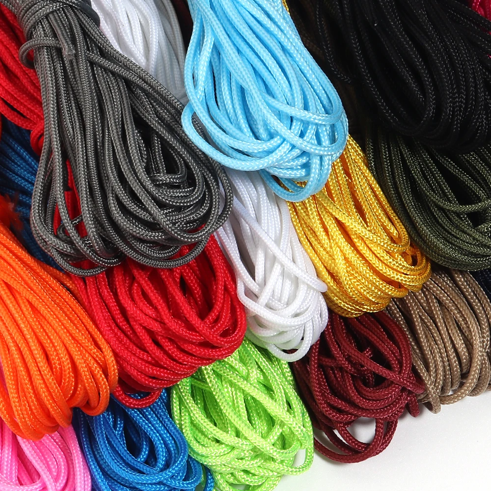 10 Yards bunte Kordel, weiches, handgewebtes Nylonfaden-Seil, Schnur, Riemen, Halskettenseil für die Schmuckherstellung, für Paracord-Armband – Detail 4