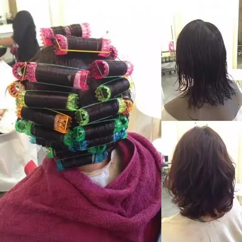 10pcs Perm Rods Clear Hair Rollers Cold Wave Rods Hair Curler Hair Rollers Hairdressing DIY Tools For Women Long Short Hairs