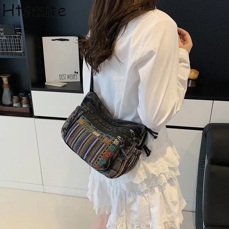 

Элегантные джинсовые сумки-тоуты, женские сумки через плечо, модные сумки-мессенджеры для женщин, дорожные сумки-слинг, сумки-хобо