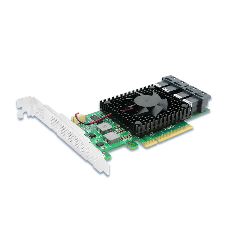 Plx8747 PCI Express 3.0x8 sampai 2 x AS. 2 (SFF-8643) PCIe U.2 NVMe SSD Switch Adapter -- PE382-4I