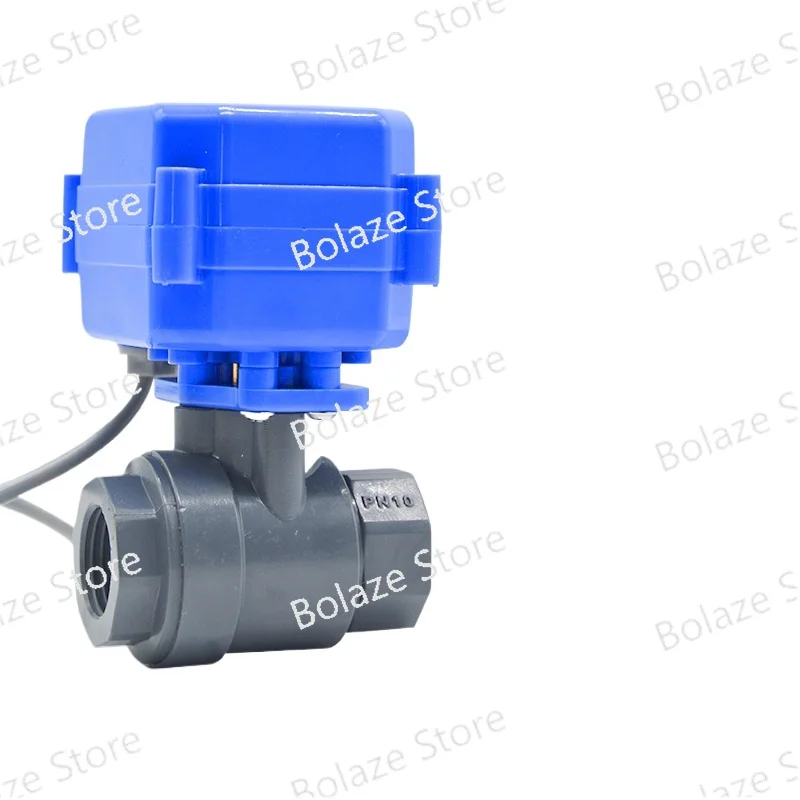 

Miniature Electric Ball Valve PVC Ball Valve Two-Way Water Control Valve Corrosion Resistant Acid and Alkali Dn25 Ac220v