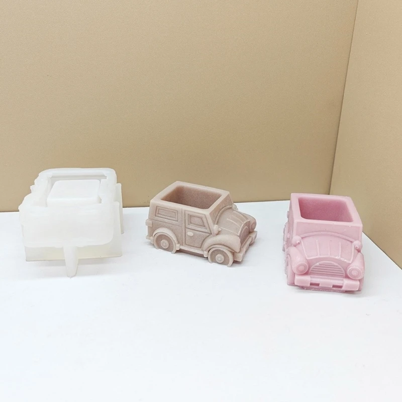 Silicone Mold Old Vintage Car Vase Flower Pots Succulent Pen Holder DIY Making Resin Concrete Vase Home Decor Dropship