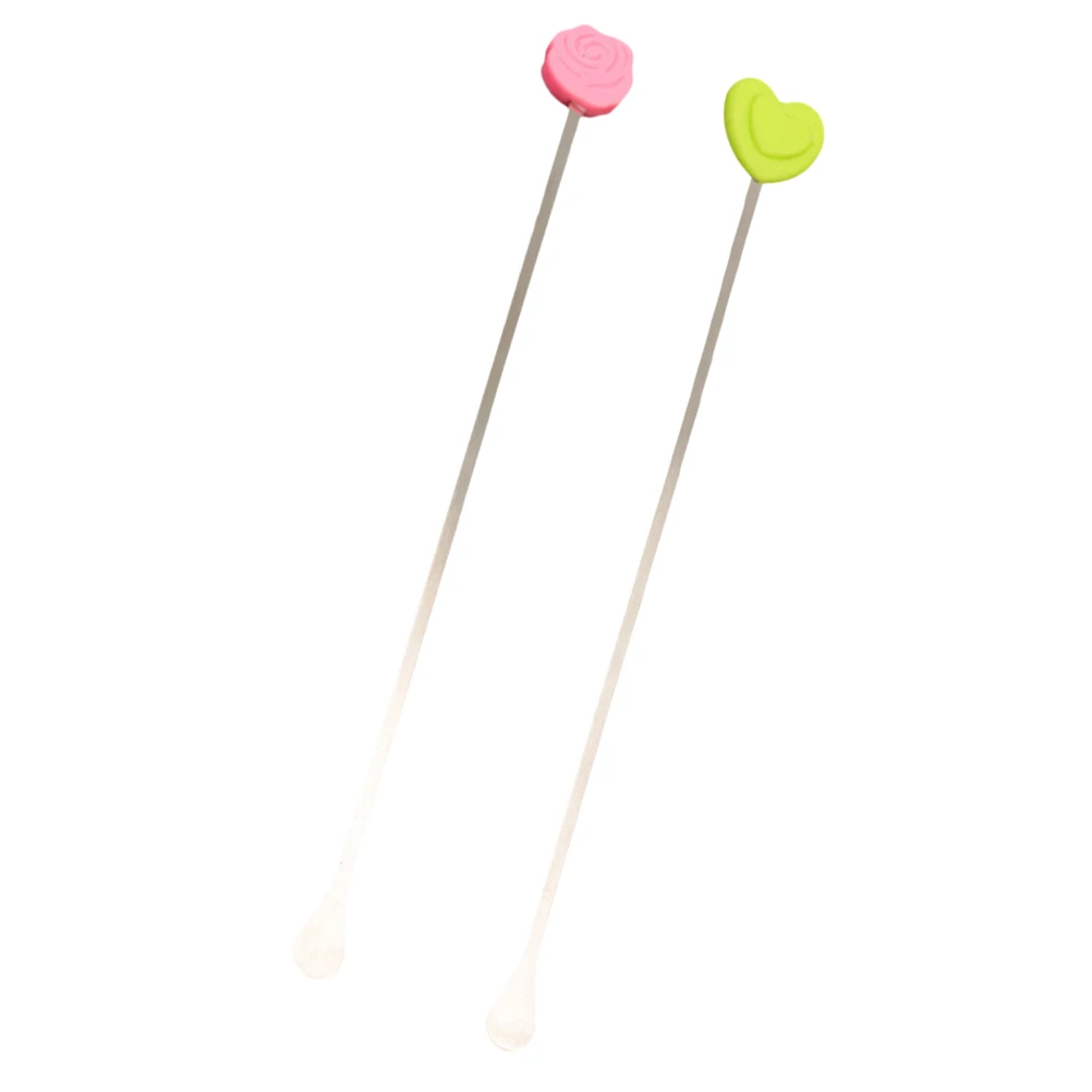 

2PCS MilkPowderStirringStickMixingRodCreativeBabyToolPortableKitchenUseHeatproofLongTimeSafeDurableMetalSticksForHome